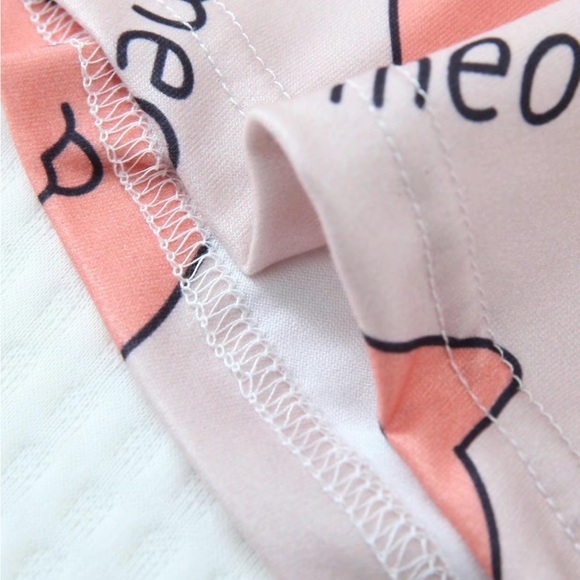 Black and Pink Cat Print Pajama Set - Picture 3 of 8